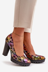 Leather Heels On A Block Heel Maciejka 02629-39 Multicolor