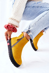 Platform Suede Lace-up Booties Yellow Nessa