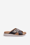 Comfortable Women's Slippers With Buckle Inblu CN000032 Black