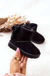 Children's Insulated Snow Boots With bow Black Snowis