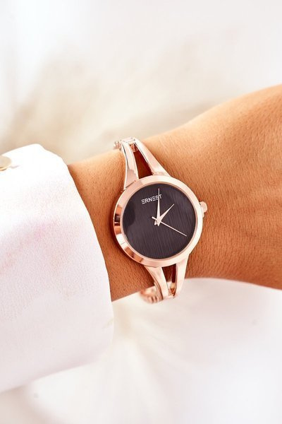 Mały Zegarek Na Bransolecie ERNEST Różowe Złoto