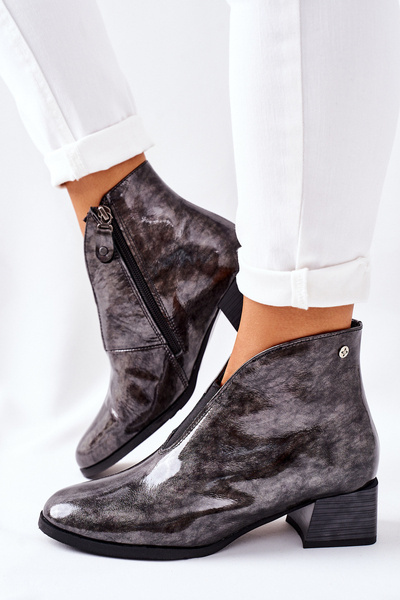 Leather Insulated Boots Maciejka 04777-13 Gray