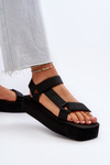 Women's Black Platform Sandals Edireda