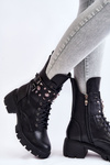 Women's Zipper High Boots Black Kastella