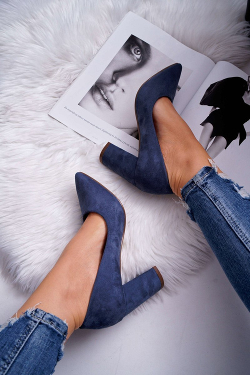 Women's Stiletto pumps Suede Blue Florena