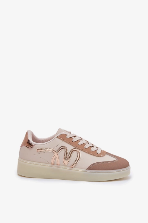 Low Women's Sports Shoes Made Of Eco Leather Beige Iladira