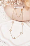 Stainless Steel Chain Gold Pearl