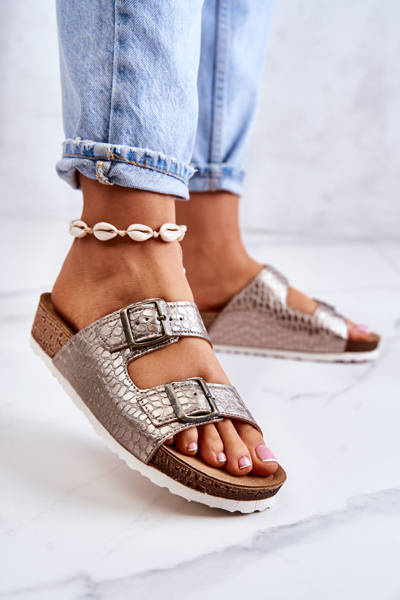 Women's Slippers Slip On Inblu NM000027 Silver