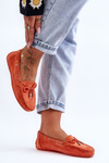 Women's Suede Moccasins Orange Si Passione