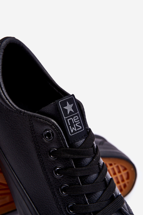 Men's Textile Warm Sneakers Black Harry