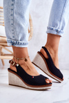 Women's Comfortable Sandals With Buckle Black Thallas