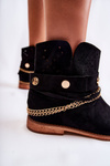 Suede Boots On Hidden Wedge Black Verine