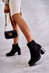 Suede Boots With Studs On A Post Black Cambia