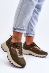 Platform Sneakers With Laces Green Escape