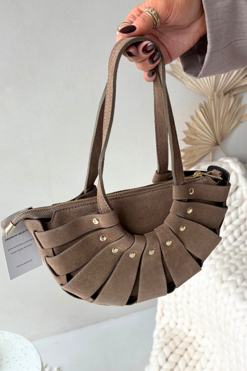 Beige Natural Suede Bag Marivane