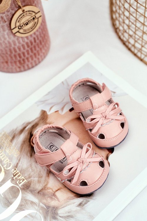 Child's Sandals For Girls Pink Leather Maentra