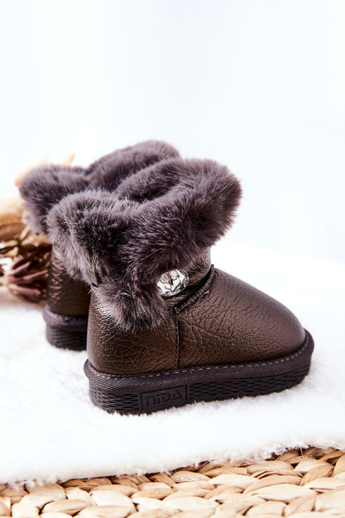 Fleece-lined Snow Boots Grey Bessie