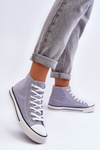 Women's Classic High Top Sneakers Gray Remos