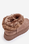 Women's Fur-Lined Beige Snow Boots Rainsa