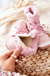 Fleece-lined Snow boots Pink Stars