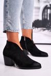Women's Boots On Heel Black Best Choice