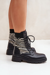 Women’s Work Boots With Sock Zebra Black Raviri