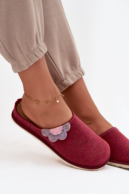 Women's slippers with flower Inblu CS000043 Bordeaux