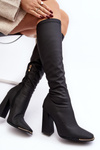 Women's High Heel Black Boots Rishabh