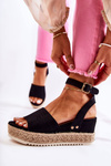 Suede Sandals Black Lisbon