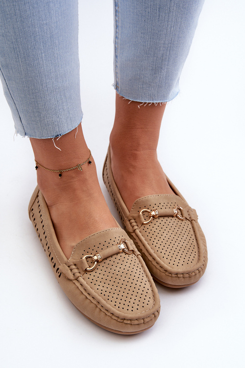 Women's Black Lattice Loafers Rasirna