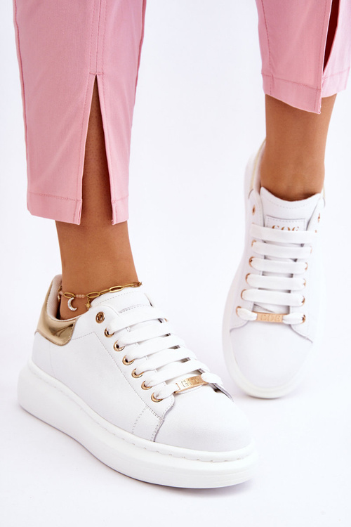 Women's Sport Shoes GOE LL2N4011 White and Gold