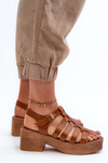Zazoo 40410 Women's Leather Sandals Brown