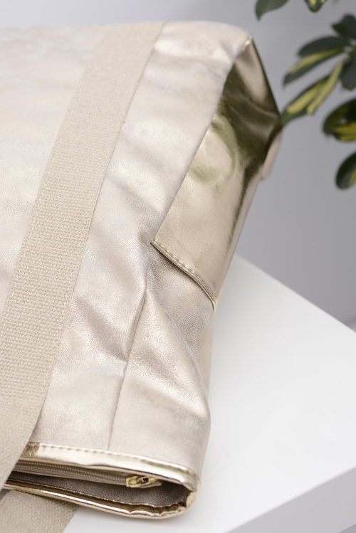 Women's Large Gold Shopper Bag