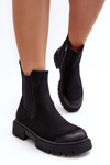 Women's Lined Zip-Up Ankle Boots Black Vesta