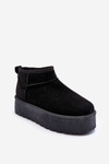 Suede Snow Boots On Platform Black Corcoran