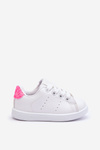 Children's Sport Shoes White and Neon Pink Glossy