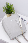 Women's Grey Shopper Handbag Sack Monnari