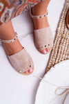 Women's Lu Boo Suede Sandals Beige Silena
