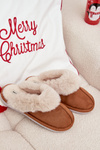 Women's slippers with fur Camel Delissa