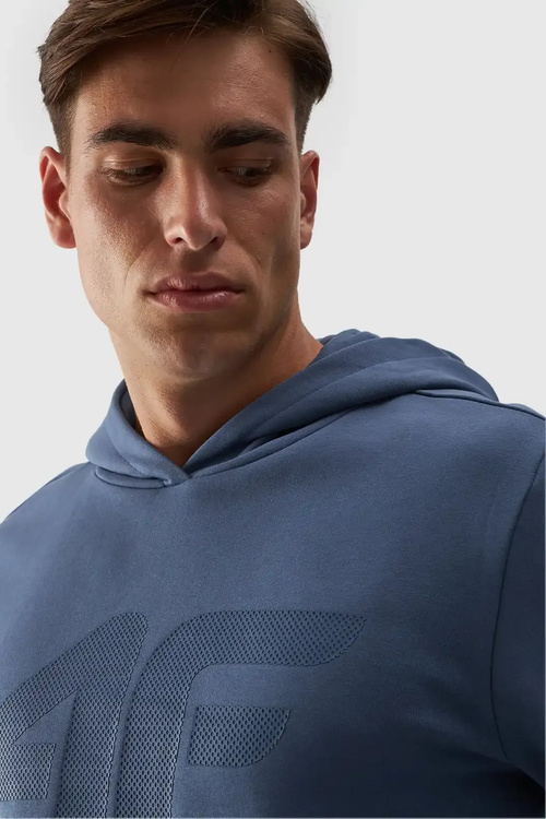 Men's Hoodie Pullover With Hood Blue 4FWMM00TSWSM1464-32S