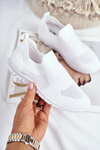 Dziecięce Sportowe Buty Slip-On Białe Bobi