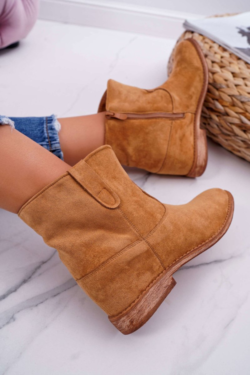 Women's Boots On Anchor Camel Evana