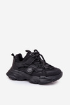 Dziecięce Sneakersy Na Platformie Czarne Hanomess