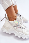 Women's Sport Shoes Laced On The Platform White Minea