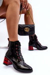 Lacquered Heeled Boots SBarski MR870-49 Black