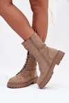 Women's Work Boots Lined Khaki Marvielle