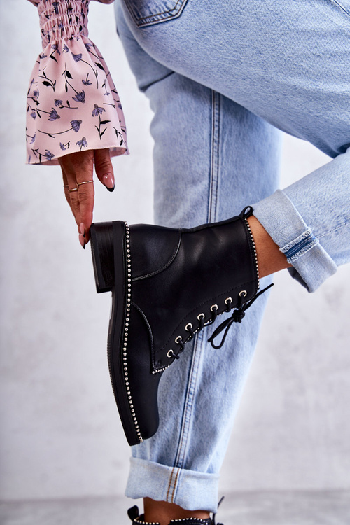 Women's Boots With Studs Black Rostill