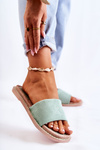 Suede Women's Slippers Sunset Green