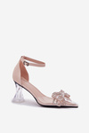 Elegant Court Shoes With Bow Vinceza 62212 Beige