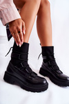 Women's Boots Workers With A Sock Black Fallor